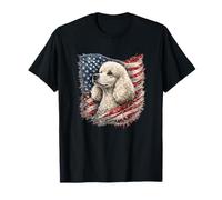 Poodle with American Flag T-Shirt
