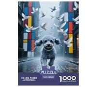 Poodle1000Pieces JigsawPuzzlesanimal ForAdults Colourful LargePiecePuzzles Age12+byth ThemeFlowersandBirds Fun, Challenging 38x26cm/1000pcs