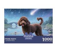 PoodlePuzzles for Adults Pet DogEducational 1000 Piece Home Decoration Challenging There Are Letters on The Back 38x26cm/1000pcs