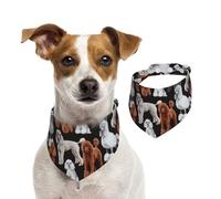 Poodles Black,Pet Bib Scarf Cats Dog Bandana Dogs Towel Bib Adjustable Pet Scarf,S