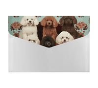 Poodles Dogs File Folder 6-Pocket, Waterproof Accordion File Organizer with Snap Closure, Expanding Document Holder for Office, Home