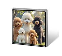Poodles Dogs Lapel Pin for Men Brooches And Pins for Women Square Metal Badge for Shirts, Jackets, Hats | Durable Fashion Accessory & Gift for Men, Women, Events