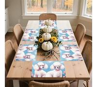 Poodles Dogs Placemats 30x45cm*6 Linen Heat Resistant Placemats Waterproof Table Place Mats Washable Wipeable Outdoor Placemat for Kitchen Dining Room Table Decorations