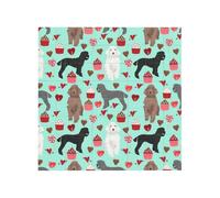 Poodles Dogs Printed Square Jigsaw Puzzle 16x16 CM, Puzzle Challenging Game for Adults Gifts, Family Fun Decorative Wall Decor