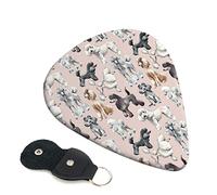 Poodles Dogs Set Of 6 Guitar Plectrums For Acoustic Guitar, Electric Guitar, Bass, Ukulele - Thin, Medium And Thick.