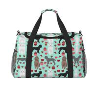 Poodles Dogs Travel Duffel Bag Weekend Bag Weekender Overnight Carry On Hand Bag Workout Sport Hospital