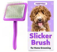 Poodoodle Dog Slicker Brush for Goldendoodle, Labradoodle & All Doodle Mix, Long Pin Wood Dog Brush for Long Haired Dogs, Tailored for Poodles & Doodles, Golden Doodle Brush for Grooming - Large