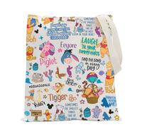 Pooh Bear Gift Cartoon Bear Donkey Tiger Pig Tote Bag for Friendship (Find The Good UK)
