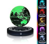 Poojaed Magnetic Levitating Globe with LED Light, 360°Rotating Floating Globe World Map for Home Office Display, Cool Tech Gift for Men Father Boys Girls and Kids, Ideal for Birthdays Anniversaries