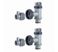 Pool B-Type Hose Adapter for Intex, Pool Tank Plunger Valve Hose Adapter Replacement, Swimming Pool Filter Adapter with Plunger Valve(2sets)