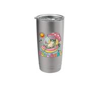 Pool Babe Cute Frog Mushroom Retro Summer Vibes Stainless Steel Insulated Tumbler