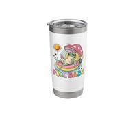 Pool Babe Cute Frog Mushroom Retro Summer Vibes Stainless Steel Insulated Tumbler