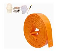 Pool Backwash Hose, 1 Inch Layflat Discharge Hose for Pool and Sump Pump with Clamps Multiple Sizes(20meter)