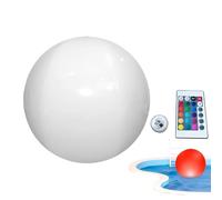 Pool Ball - 15-inch IP68 Waterproof LED Ornament, Remote Control Color Changing Light, Inflatable Night Yard Decoration, Floating Beach Party Accessory, Summer Decor | for Adults