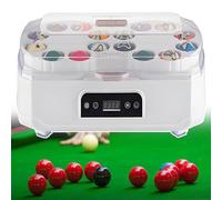 Pool Ball Polishing&Cleaning Machine,Pool Ball Cleaner Machine - Billiard Ball Polisher With Lcd Display and Wool Felt Grooves, Forward/Reverse Cycles, Dual-Motor Disc Washing(16 goals,Without drying)