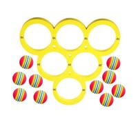 Pool Ball Toss Game, Pool Game with Score, Combo Foam Pool Floats with 10 Colorful Tossing Balls, EVA Floating Throwing Toy for Family Parties
