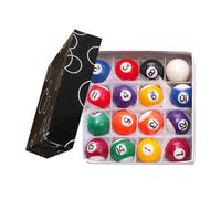 Pool Balls Set, Tabletop Game, 510g, Kids Toy Balls, Educational Learning, 16 Piece Colorful Resin Set for Indoor, Playroom, Birthday, Home, School, Recreation, Entertainment, Fun