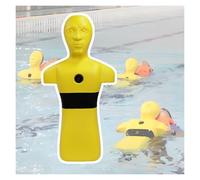 Pool/Beach And River Rescue Dummy, Lifelike Fire Training, For Water Competitions With Three Injection Holes(Yellow)
