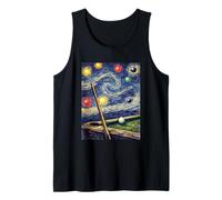 Pool Billiards Snooker Starry Night Van Gogh Style Cue Ball Tank Top