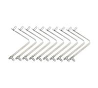Pool Brush Clip - Pack of 10 V-Shaped Clips Made of Stainless Steel - Robust Clamp for Maintenance of Net, Skimmer, Suction Cup, Rake and Scrubbing Poles in Garden, Patio and Outdoor Use