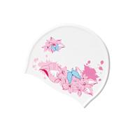 Pool Cap Silicone Butterfly Floral Long Hair Holder Flexible Head