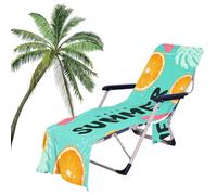 Pool Chair Cover,Chaise Lounge Cover - Summer Chair Towel - Highly Absorbent Chair Protection Tool for Most Recliner and Pool Chairs.