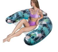 Pool Chair Float | 2 Pieces Reusable PVC Raft | with Cup Holder Inflatable Water Floating Lounger | for Adult Men Women Youth Pool Party Beach Sea Lake River Sunbathing Tanning