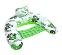 Pool Chair for Adults, Inflatable Water Air Mattress, Pool Chair with Backrest, Swimming Chair for Pool, Adults, Water Lounger with Handle, Drink Holder, Tanning Pool for Summer Party (Green)