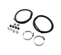 Pool Chlorinator Tubing Feeder Connection Kit with Drain, Saddle Clamps, Washers, Nuts and Pipe Compatible with CL Series Feeders