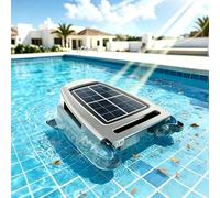 Pool Cleaner, Automatic Pool Vacuum, With 3.8l Storage Basket, 9w Solar Panel and 450-μm Filter, 2-Speed Adjustment, Max Cleaning Area 200㎡, For Water Parks, Swimming Pools, And Indoor Pools
