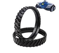 Pool Cleaner Rail Tyres - 2-Piece Front Tyre Set, Replacement Tyre Rail Parts, Robust Rubber Construction, Super Hump Grip Fit for Pool Cleaners, Improves Traction Performance and Efficient