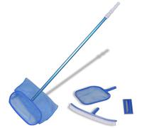 Pool Cleaning Set Brush 2 Leaf Skimmers 1 Telescopic Pole