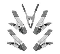 Pool Cover Clamps | Pack of 5 Windproof Metal Mounting Hardware - Spring Clamps with Protective Coating - for Tent, Awning, Gazebo, Background, Fabric Draping, Banner, Greenhouse, Motorhome
