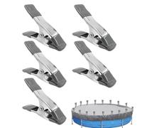 Pool Cover Clips | 5 Pieces Swimming Pool Cover Clip | Quick-Release Weatherproof Hanger- Windproof ool Clips For Winter For Backdrop RV Fabric Draping Awning Crafts Quilting