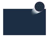 vidaXL Floating PE Solar Pool Flim 260x160 cm Black and Blue Pond Protector