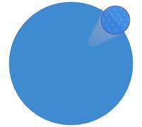 vidaXL Solar Pool Film Floating Round PE 455cm Blue Bubble Padding Cover Sheet