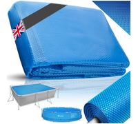 Swimming Pool Cover Solar Foil Rectangular Protection Heat Hot Tarpaulin Blue