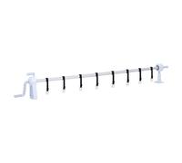 Pool Cover Roller White/Black Telescopic 1.37-6.15m Plastic Aluminium in ords