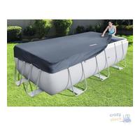 Bestway Flowclear Swimming Pool Cover for 13.3 ft- 13.6ft Power Steel Rectangular Pools, Black