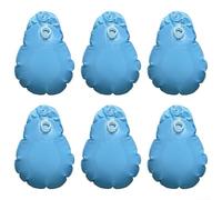 Pool Cover Weights with Hooks, 6-Pack PVC Water Bags for Above Ground Pools, Leak-Proof Winter Hold Down System, Blue, 34x24x5 cm When Filled(Shallow blue)