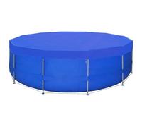 Pool Covers Pack of 2 PE Film 540 cm Round 90 g/m² Water-Repellent with Drainage Holes Tear-Resistant for Swimming Pools, Outdoor Protection Against Leaves and Dirt in the Garden