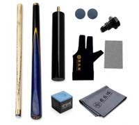 Pool Cue, Ash Wood Shaft, 3/4 Split | Brass Ferrule, Two Section Cue, Skill Training, For Casual