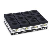 Pool Cue Chalk Cubes, 12-Pack - Table Billiards Stick Bulk Supplies, Equipment, Accessories - Games, Tournaments, Bars, Home, Sports & Hobbies (Black)