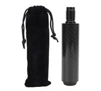 Pool Cue Extender Carbon Fiber 4 Inch Billiard Cue Extension with Rubber Bumper for Pool Supplies Professional and Amateur Players Durable Lightweight