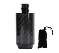 Pool Cue Extension Carbon Fibre Billiard Cue Extender with Bumper 2 Inch Lightweight Durable for Peri Cue Accessories Practice Games