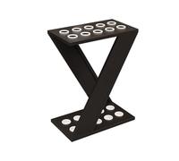 Pool Cue Rack Floor Stand Metal Pool Stick Holder for Table Holds 10 Pool Cue Sticks Cue Stick Holder Freestanding Space Saving for Billiard Room or Club(Black)