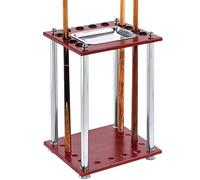 Pool Cue Rack,Square 12-Hole Billiard Stick Stand with Tray,for School Office Bar Club (As Shown 40x33x60cm)