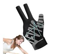 Pool Cue Sport Gloves,Sport Unisex Three Finger Billiards Gloves | Elastic Ice Silk Fabric Billiard Equipment for Amateur and Professional Players