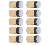 Pool Cue Tips Replacement, 10pcs 11MM PU Leather Screw-on Tips with Copper Thread, Portable Accessories for Snooker Billiards