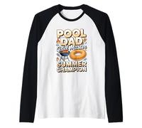 Pool Dad Grill Master Summer Champion Raglan Baseball Tee
